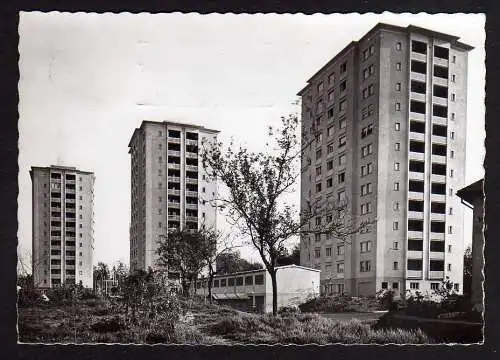 100929 Ansichtskarte Basel Hochhäuser 1954 Werbe-o Schweizerisches Tonkünstlerfest