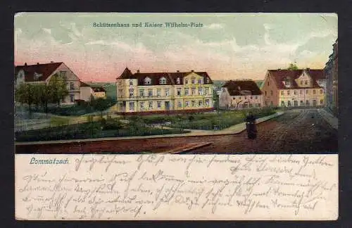 100545 AK Lommatzsch 1904 Schützenhaus Kaiser Wilhelm Platz