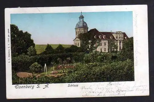 100143 Ansichtskarte Eisenberg Schloss 1902