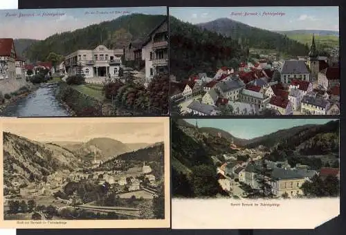 100504 4 Ansichtskarte Kurort Berneck im Fichtelgebirge Ölschnitz Hotel Bube um 1905 - 1920