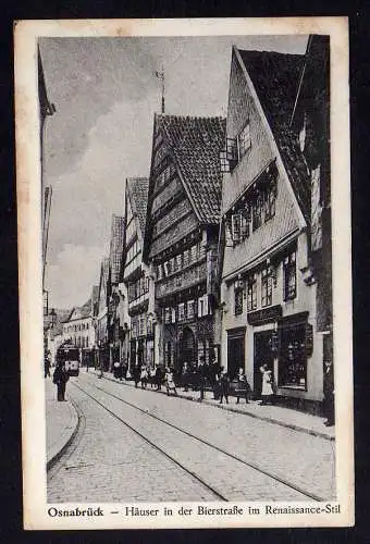 100625 Ansichtskarte Osnabrück Häuser in der Bierstraße im Renaissance Stil 1916