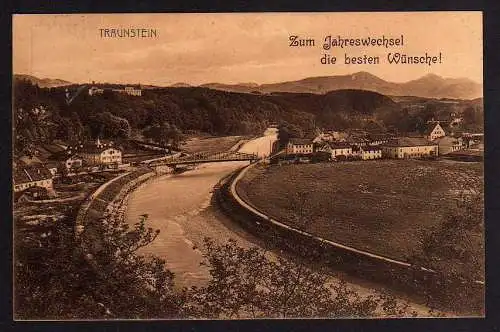 77559 AK Traunstein 1913 Neujahrsgüße