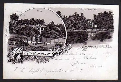 77726 AK Holstein Litho 1896 Schloss Schlosspark