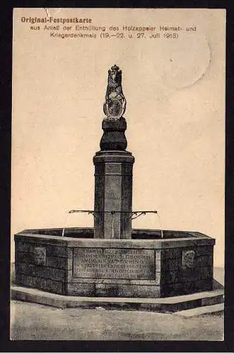 68948 AK Holzappel Enthüllung Heimatdenkmal 1913