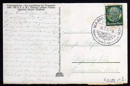 62582 AK Luisenburg Wunsiedel  Festspile Bühne 1937