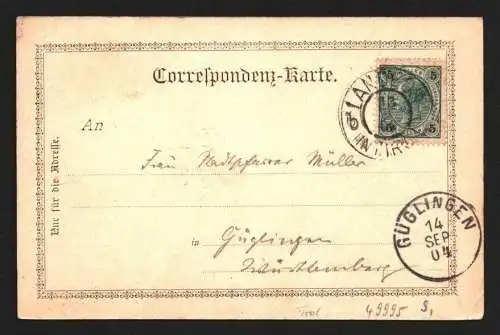 49995 AK Landeck Tirol mit Parseiersgruppe Kirche 1904