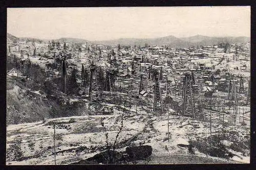 49696 AK Aus dem rumänischen Ölgebiet Öl Erdöl Bohrturm Rumänien ca. 1914  1918