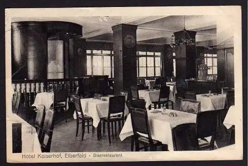 49805 AK Elberfeld Hotel Kaiserhof Bierrestaurant 1933