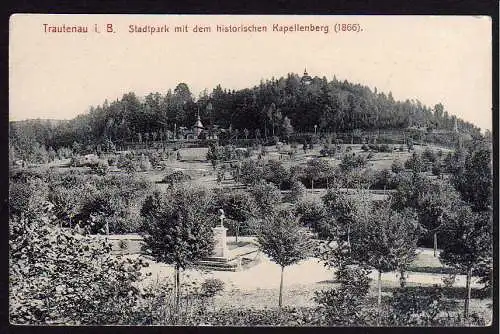 49589 Ansichtskarte Trutnov Trautenau Stadtpark Kapellenberg um 1910