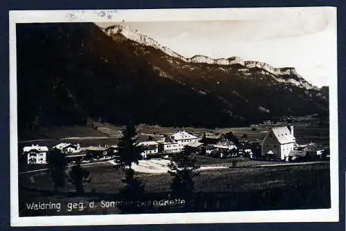 44349 AK Waidring Tirol gegen die Sonnbergwendkette Fotokarte 1928