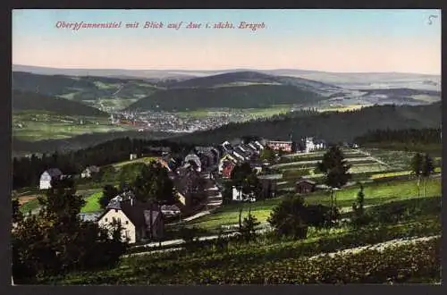 44852 AK Oberpfannenstiel Blick auf Aue i. Sächs. Erzgebirge um 1910