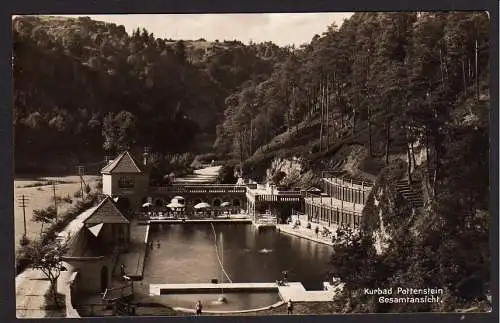 36921 AK Kurbad Pottenstein Oberfranken Fotokarte 1933 Gesamtansicht