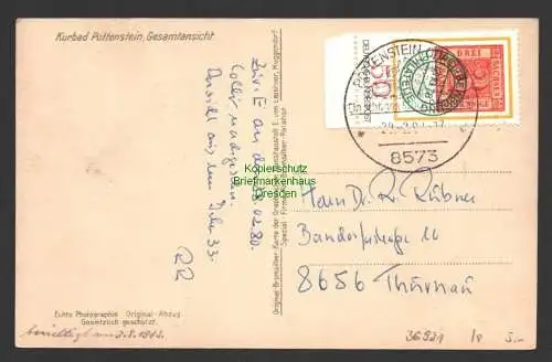 36921 AK Kurbad Pottenstein Oberfranken Fotokarte 1933 Gesamtansicht