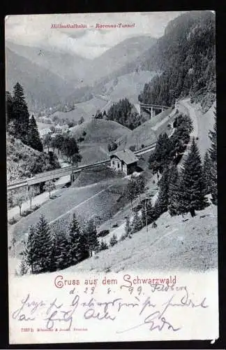 37284 AK Schwarzwald Höllentalbahn Ravenna Tunnel Bahn Feldberg 1899