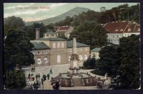 34004 AK Teplitz Schönau 1906 Teplice, gelaufen 1906