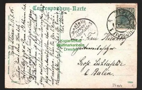 34004 AK Teplitz Schönau 1906 Teplice, gelaufen 1906