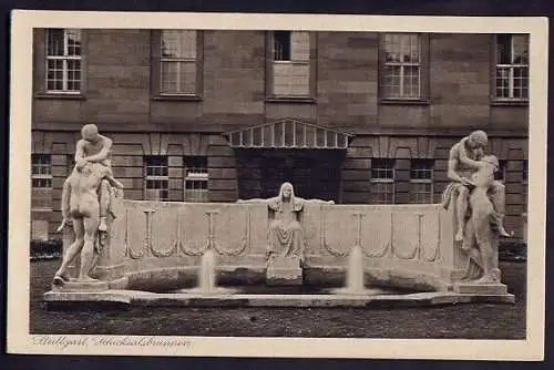 34084 AK Stuttgart Schicksalsbrunnen Brunnen, ungelaufen