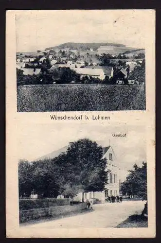 27348 Ansichtskarte Wünschendorf b. Lohmen Gasthof 1921 Gaststätte