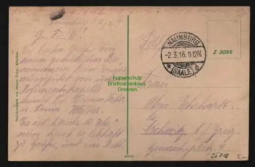 25718 AK Naumburg a. S. Louisenstraße 1916 Feldpost