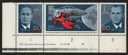 2683 DDR DV 1138-40 Besuch sowjetischer Kosmonauten Leonow Beljajew postfrisch