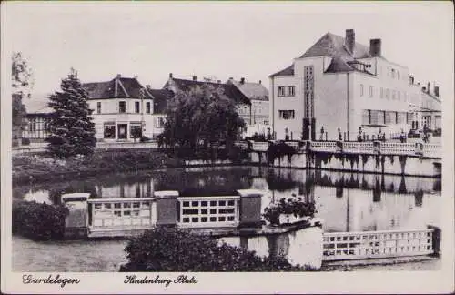 170915 Ansichtskarte Gardelegen 1940 Hindenburg Platz