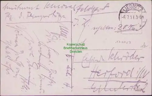 171023 AK Reichenbach i. Schl. Dzierzoniow Liegnitz 1917 Feldpost