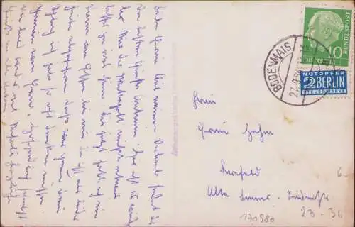 170980 AK Bodenmais Bayr. Wald 1954