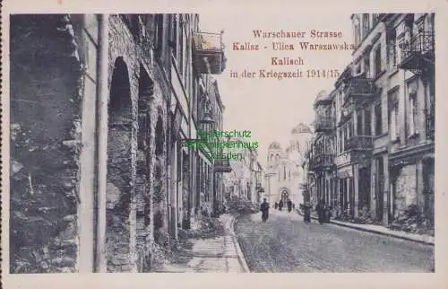 170186 AK Kalisch Kalisz 1916 Feldpost Provinz Posen Warschauer Str. Kriegszeit