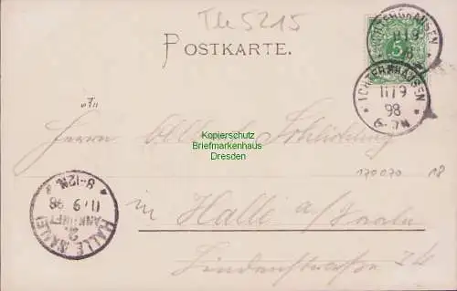 170070 AK Ichtershausen 1898 Krieger Denkmal Pr. Gottesacker Kirche Marktplatz