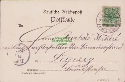 170089 AK Borna 1897 Post Stadthaus Reichsstrasse Teich