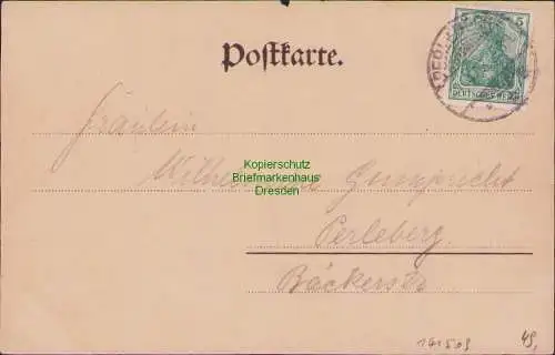 161509 AK Gulow Pfarrhaus Gasthof Johann Fathke Dorfstrasse 1903 Verlag Schaller