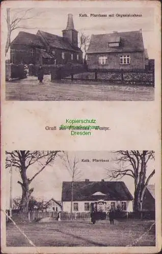 161457 AK Förstenau Westpr. Kath. Pfarrhaus mit Organistenhaus 1930