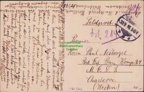 161362 AK Gerdauen Ostpreußen Oestlicher Markt Feldpost 1916 Pionier Buttgereit