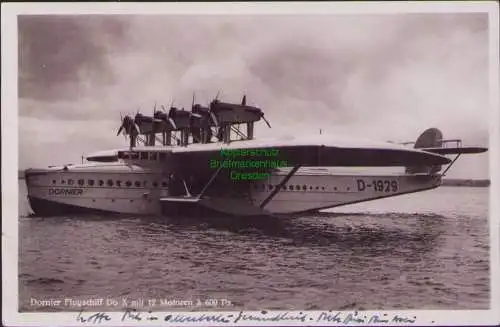 161476 AK DORNIER D-1929 Dornier Flugschiff Do X mit 12 Motoren à 600 PS Bregenz