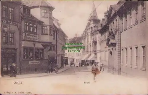 158857 Ansichtskarte Gotha 1903 Restaurant Königssaal Brühl