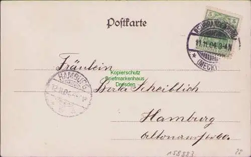 158883 AK Gruss aus der Hintersten Mühle bei Neubrandenburg 1904