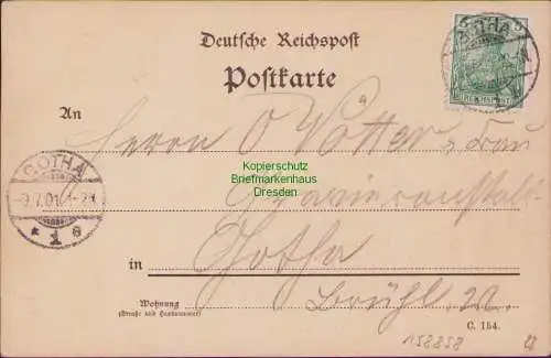 158858 AK Gotha 1901 Gruss vom Sommerfest des Casino j. K. Künstlerkarte