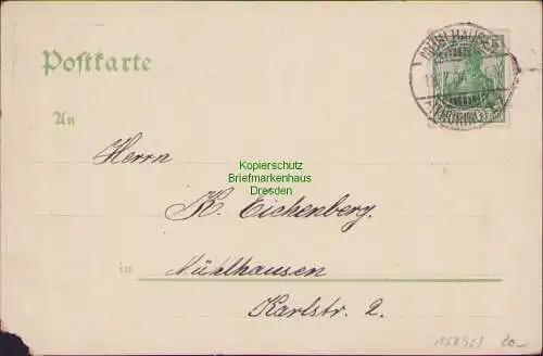 158959 AK Felchta Mühlhausen Thüringen Litho 1904 Restaurant Rittergut
