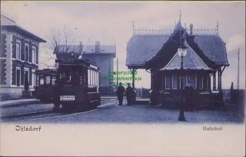 158943 AK Hamburg Ohlsdorf St. Pauli Barmbeck Bahnhof 1906 Straßenbahn