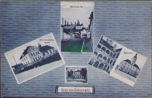 158816 AK Ivanovice Eiwanowitz 1918 Malzfabrik Elektrizitätswerk Bahnhof Schloss