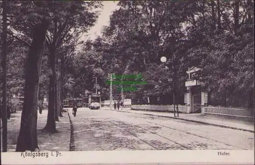 158675 AK Königsberg Opr. Hufen Straße Straßenbahn 1908