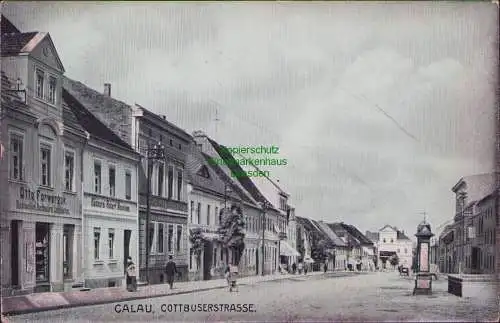 158768 AK Calau 1908 Cottbuserstrasse Bäckerei Robert Neumann