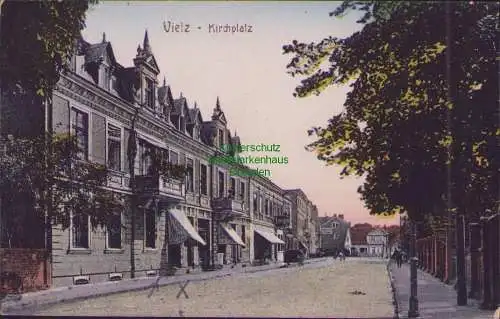 158753 AK Vietz 1920 Witnica Kirchplatz