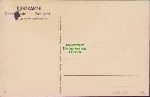 158549 AK Dresden um 1906 Dresdner Typen Dienstmänner Verlag Brauneis Nr. 21