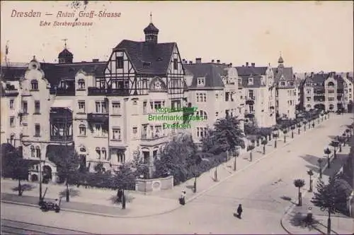 158499 AK Dresden Anton-Graff-Straße Ecke Borsbergstraße Johannstadt Striesen