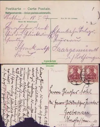 158799 2 AK Stettin Buchheide 1907 Töpfers Grotte  Qisdorpsche Anlagen 1920