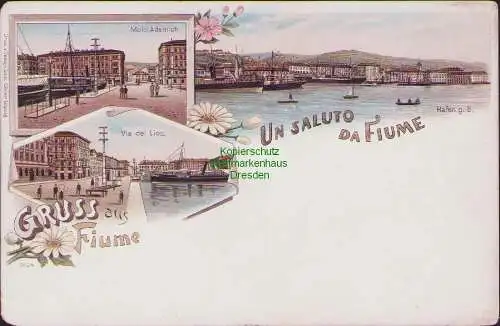 158696 AK Rijeka Fiume Litho um 1900