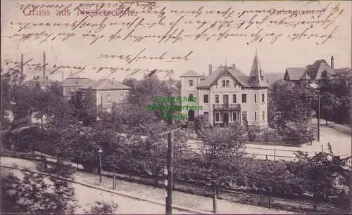 158500 AK Dresden Niedersedlitz 1908 Gartenstraße