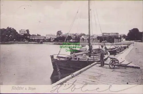 158651 AK Altefähr Rügen Sassnitz 1905 Hafen Hotel Putbus