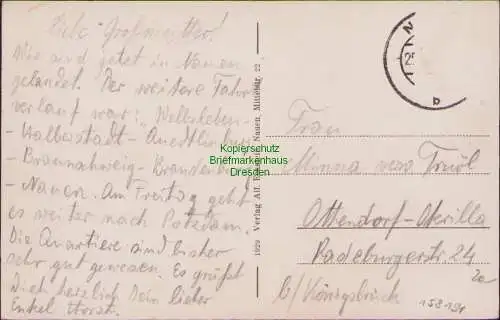 158154 AK Nauen um 1920 Restaurant Weinberg Wilh. Ganschow Großfunkstation